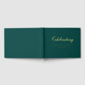 Celebration of Life Memorial–Elegant Minimal Teal ゲストブック (全面)