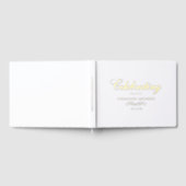 Celebration of Life Memorial–Elegant Minimal White ゲストブック (全面)