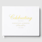 Celebration of Life Memorial–Elegant Minimal White ゲストブック (正面)