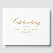 Celebration of Life Memorial–Elegant Minimal White ゲストブック (正面)