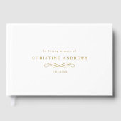 Celebration of Life Memorial–Elegant Minimal White ゲストブック (正面)