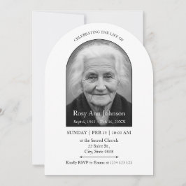 Celebration of Life Memorial Funeral Invitation 招待状