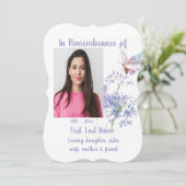 Celebration of Life Memorial  Watercolor Butterfly 招待状 (スタンド正面)