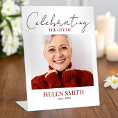 Celebration of Life Minimal Memorial Funeral Photo 台座サイン