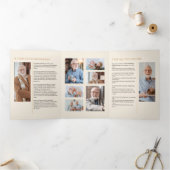 Celebration Of Life Modern 10-Photo Memorial 三つ折りプログラム (内部)