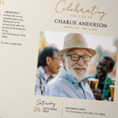 Celebration Of Life Modern 10-Photo Memorial 三つ折りプログラム