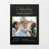 Celebration Of Life Modern 10-Photo Memorial 三つ折りプログラム (カバー)