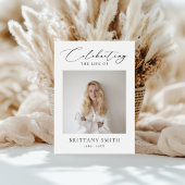 Celebration of Life Modern Memorial Photo Funeral プログラム