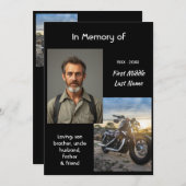 Celebration of Life Motorcycle Biker Chopper 招待状 (正面/裏面)