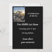 Celebration of Life  Motorcycle Biker Chopper 招待状 (裏面)