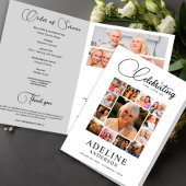 Celebration of Life Obituary Photo Bifold Funeral チラシ