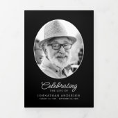 Celebration Of Life Obituary Service Order Funeral 三つ折りプログラム (カバー)