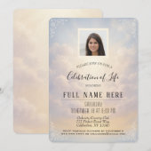 Celebration of Life - Peaceful Clouds 招待状 (正面/裏面)