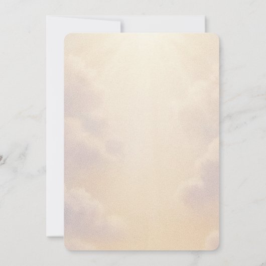 Celebration of Life - Peaceful Clouds 招待状 (裏面)