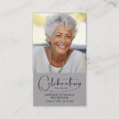 Celebration of Life Photo Bookmark Prayer Card 名刺 (正面)