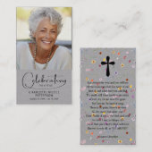 Celebration of Life Photo Bookmark Prayer Card 名刺 (正面/裏面)