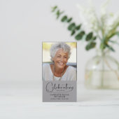 Celebration of Life Photo Bookmark Prayer Card 名刺 (スタンド正面)