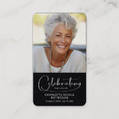 Celebration of Life Photo Bookmark Prayer Card 名刺 (正面)
