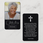 Celebration of Life Photo Bookmark Prayer Card 名刺 (正面/裏面)