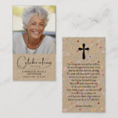Celebration of Life Photo Bookmark Prayer Card 名刺 (正面/裏面)