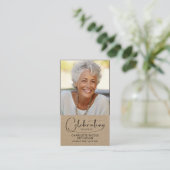 Celebration of Life Photo Bookmark Prayer Card 名刺 (スタンド正面)