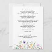 Celebration of Life Photo Funeral 招待状 (裏面)