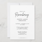 Celebration of Life Photo Funeral Memorial 招待状 (裏面)