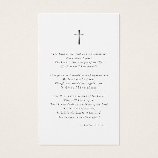 Celebration of Life Photo Funeral Prayer Card (裏面)