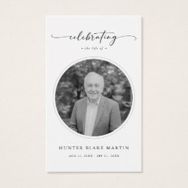 Celebration of Life Photo Funeral Prayer Card
