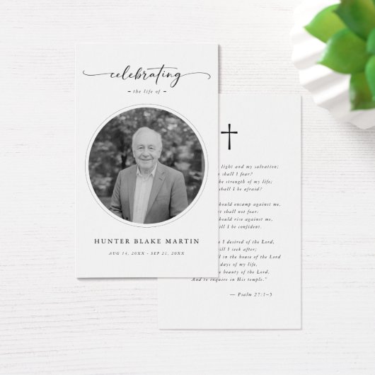 Celebration of Life Photo Funeral Prayer Card (デスク)