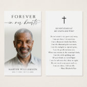 Celebration of Life Photo Funeral Prayer Card (正面&裏面)