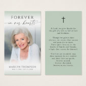 Celebration of Life Photo Funeral Prayer Card (正面&裏面)