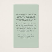 Celebration of Life Photo Funeral Prayer Card (裏面)