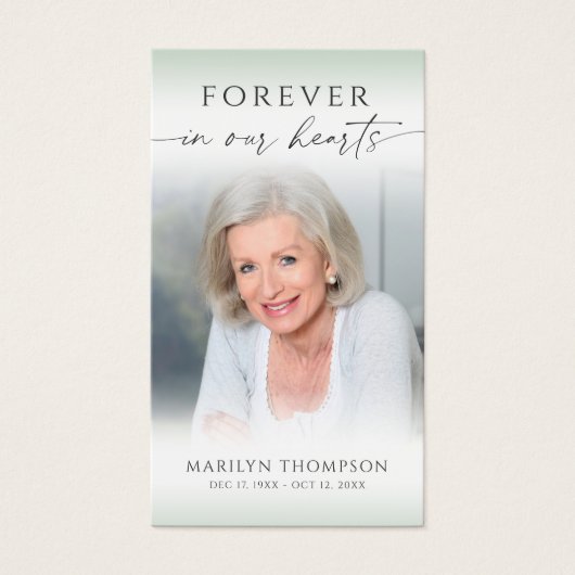 Celebration of Life Photo Funeral Prayer Card (正面)