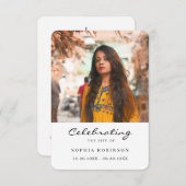 Celebration of Life Photo Funeral Prayer Card (正面/裏面)