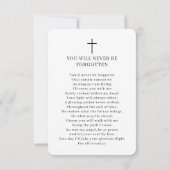 Celebration of Life Photo Funeral Prayer Card (裏面)