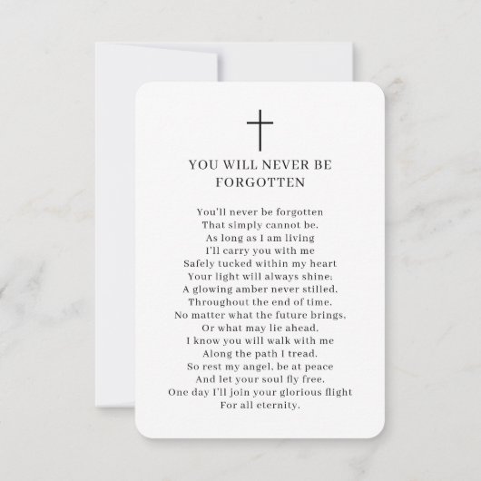 Celebration of Life Photo Funeral Prayer Card (裏面)