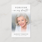 Celebration of Life Photo Funeral Prayer Card 名刺 (正面)