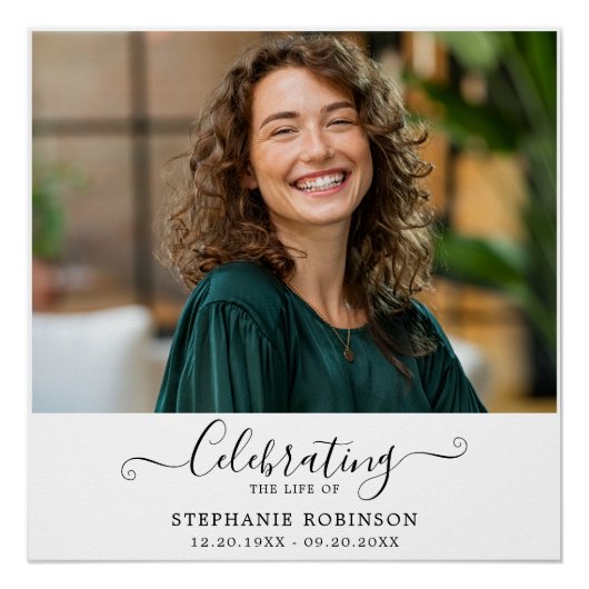 Celebration of Life Photo Funeral Welcome  ポスター (正面)