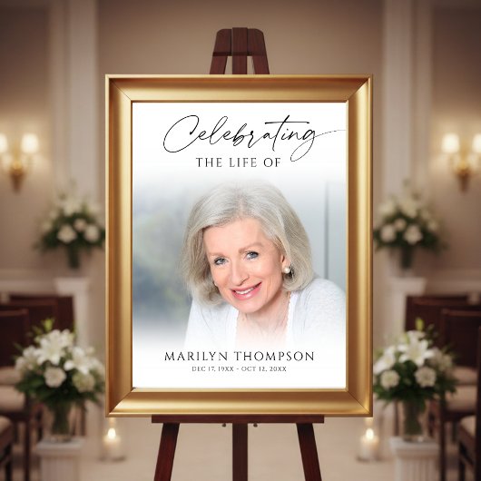 Celebration of Life Photo Funeral Welcome Sign ポスター