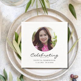 Celebration of Life Photo Memorial Keepsake スタンダードカクテルナプキン
