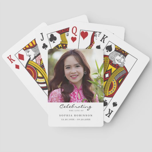 Celebration of Life Photo Memorial Keepsake トランプ (裏面)