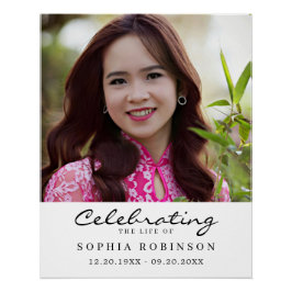 Celebration of Life Photo Memorial Keepsake ポスター