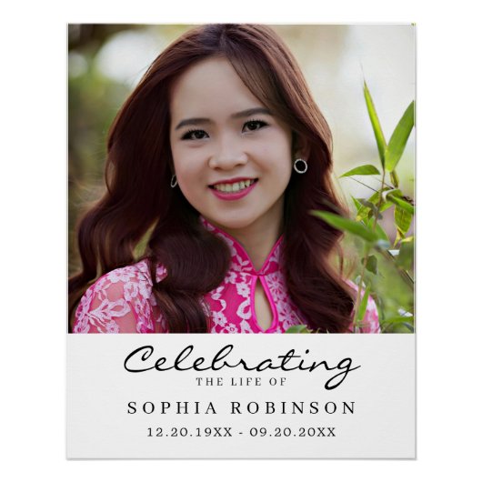 Celebration of Life Photo Memorial Keepsake ポスター (正面)