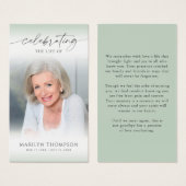 Celebration of Life Photo Memorial Prayer Card (正面&裏面)