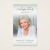 Celebration of Life Photo Memorial Prayer Card (正面)