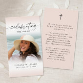 Celebration of Life Photo Memorial Prayer Card