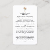 Celebration of Life Photo Memorial Prayer Card 名刺 (裏面)