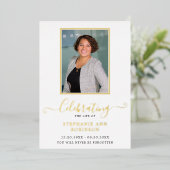 Celebration of Life Photo Order of Service 箔招待状 (立ち正面)