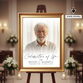 Celebration of Life Photo Script Welcome Sign ポスター